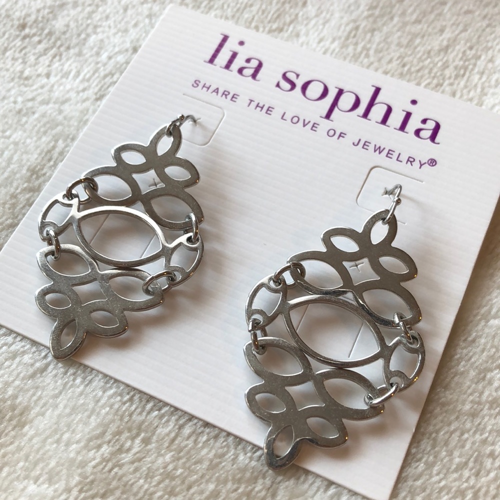 Lia Sophia - Mirror Image Earrings - Silver